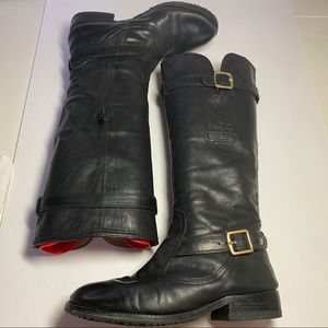 Coach Whitley black leather boot sz 7.5